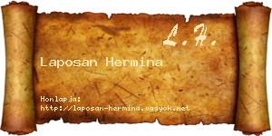 Laposan Hermina névjegykártya